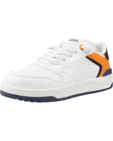 GEOX ZAPATILLAS J ASSISTER BOY NIÑO BLANCO NARANJA C1383 C1383