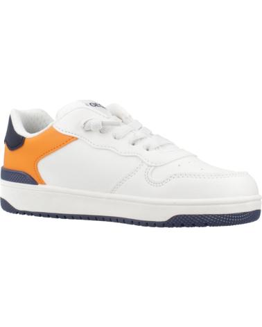 GEOX ZAPATILLAS J ASSISTER BOY NIÑO BLANCO NARANJA C1383 C1383