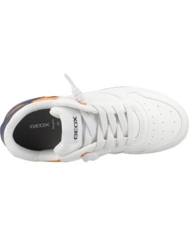 GEOX ZAPATILLAS J ASSISTER BOY NIÑO BLANCO NARANJA C1383 C1383