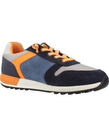 GEOX J ALBEN BOY ZAPATILLAS DEPORTIVAS NIÑO AZUL NARANJA C1297 C1297