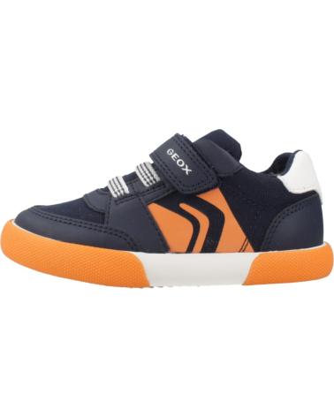 ZAPATILLAS GEOX B GISLI BOY CIERRE VELCRO AZUL MARINO Y NARANJA C0659