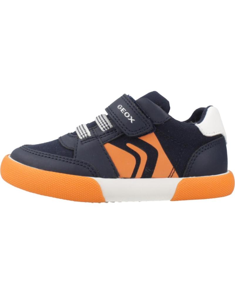 ZAPATILLAS GEOX B GISLI BOY CIERRE VELCRO AZUL MARINO Y NARANJA C0659