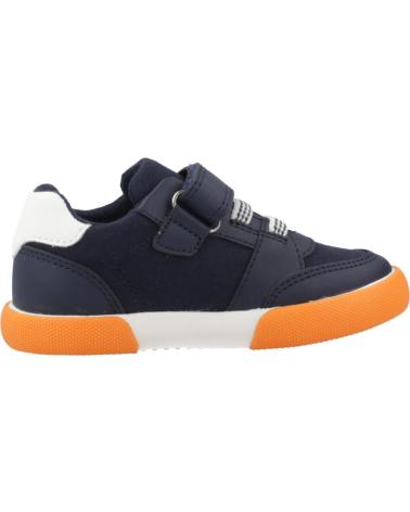 ZAPATILLAS GEOX B GISLI BOY CIERRE VELCRO AZUL MARINO Y NARANJA C0659