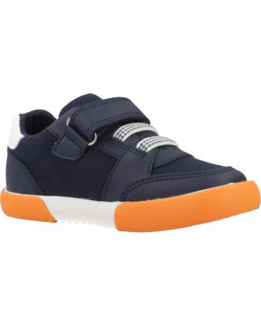 ZAPATILLAS GEOX B GISLI BOY CIERRE VELCRO AZUL MARINO Y NARANJA C0659