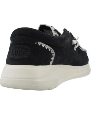 ZAPATILLAS CASUAL MUJER HEY DUDE WENDY SUEDE CROCHET NEGRO MULTICOR BLKMULTI