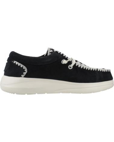 ZAPATILLAS CASUAL MUJER HEY DUDE WENDY SUEDE CROCHET NEGRO MULTICOR BLKMULTI