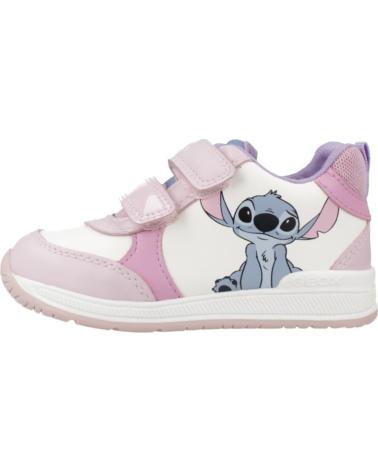 GEOX ZAPATILLAS CASUAL RISHON GIRL NIÑA CIERRE VELCRO ROSA C0406