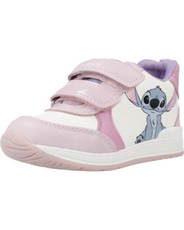 GEOX ZAPATILLAS CASUAL RISHON GIRL NIÑA CIERRE VELCRO ROSA C0406