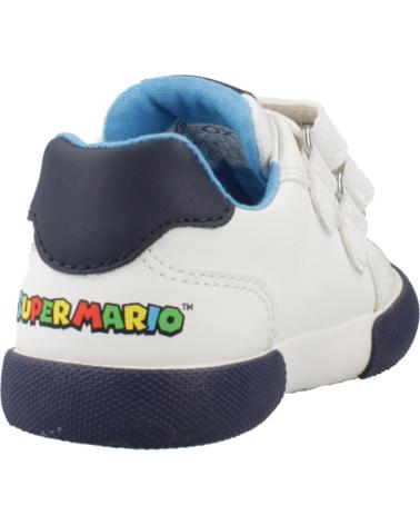 GEOX ZAPATILLAS CASUAL GISLI BOY NIÑO CIERRE VELCRO MARIO BLANCO C0899