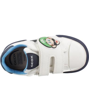 GEOX ZAPATILLAS CASUAL GISLI BOY NIÑO CIERRE VELCRO MARIO BLANCO C0899