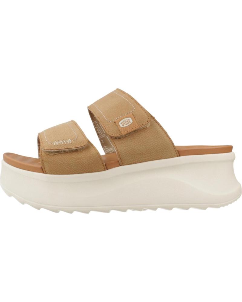 HEY DUDE SANDALIAS MUJER MODELO DELRAY SLIDE CLASSIC COLOR MARRON TAN