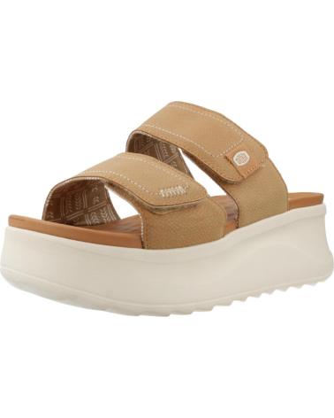 HEY DUDE SANDALIAS MUJER MODELO DELRAY SLIDE CLASSIC COLOR MARRON TAN