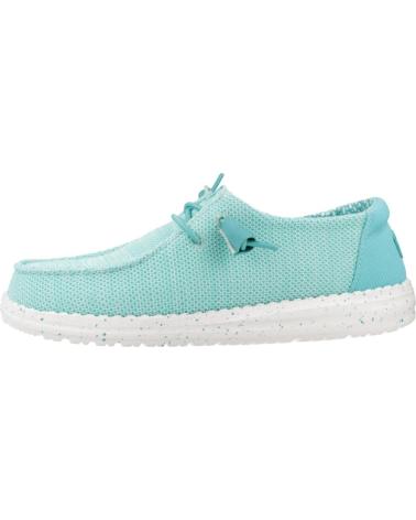 HEY DUDE ZAPATILLAS MUJER MODELO WENDY STRETCH MESH CERAMIC COLOR AZU BLUE