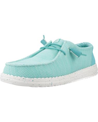 HEY DUDE ZAPATILLAS MUJER MODELO WENDY STRETCH MESH CERAMIC COLOR AZU BLUE