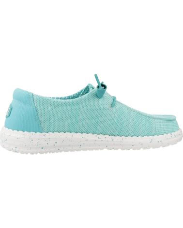 HEY DUDE ZAPATILLAS MUJER MODELO WENDY STRETCH MESH CERAMIC COLOR AZU BLUE