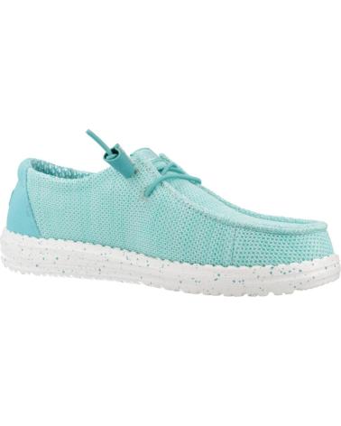 HEY DUDE ZAPATILLAS MUJER MODELO WENDY STRETCH MESH CERAMIC COLOR AZU BLUE