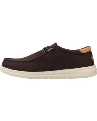 HEY DUDE ZAPATILLAS HOMBRE MODELO PAUL CANVAS COLOR MARRON BRWNWD