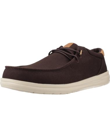 HEY DUDE ZAPATILLAS HOMBRE MODELO PAUL CANVAS COLOR MARRON BRWNWD