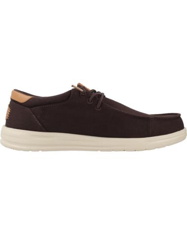 HEY DUDE ZAPATILLAS HOMBRE MODELO PAUL CANVAS COLOR MARRON BRWNWD