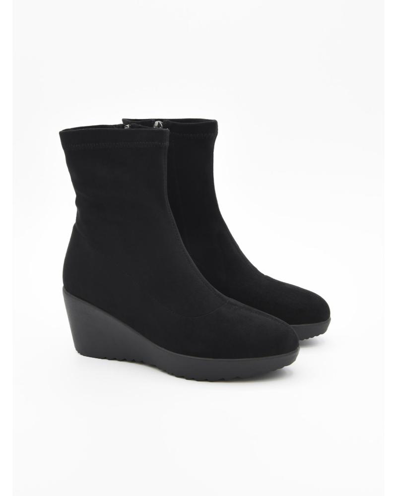 BOTA MUJER PURAPIEL BRO3 CUÑA NEGRA BLACK