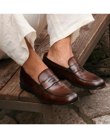 MOCASINES DUCA DI MORRONE LEONEPELLE PIEL HOMBRE MARRÓN BROWN