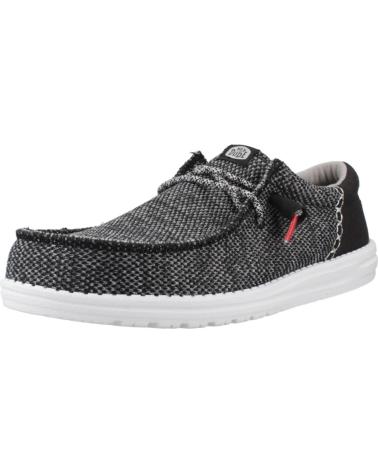 HEY DUDE WALLY FUNK OPEN MESH ZAPATILLAS CASUAL HOMBRE NEGRO BLCKWHT