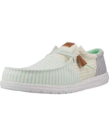 HEY DUDE ZAPATOS WALLY TRI NU PREP EN BEIGE PARA HOMBRE GREEN ASH-MULTI