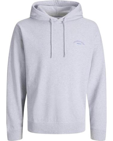 SUDADERA JACK & JONES COLLEGE LOGO SWEAT HOOD HOMBRE BLANCA BLANCO