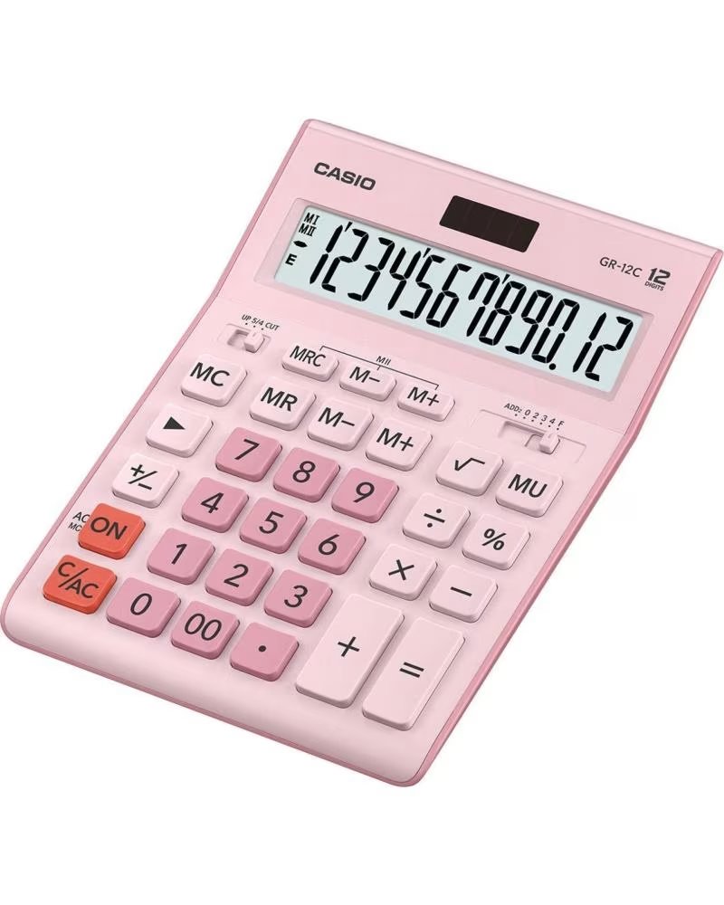 CALCULADORA DE ESCRITORIO CASIO GR-12C-PK-W-EP