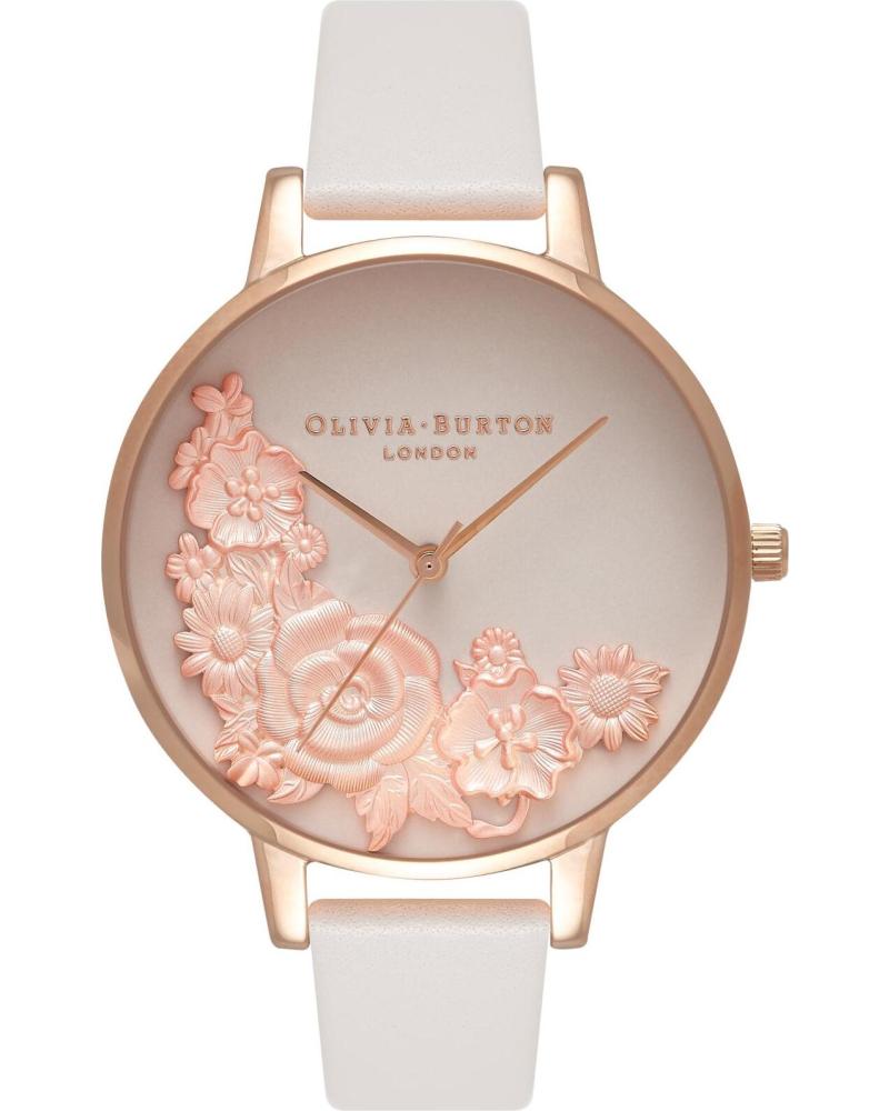 RELOJ OLIVIA BURTON OB16FS85 FLORAL BEIGE CORREA BEIGE BEIGE
