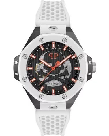 PHILIPP PLEIN WATCH PWPFA0724 WHITE WITH BLACK DIAL AND RED ACCENTS BLANCO