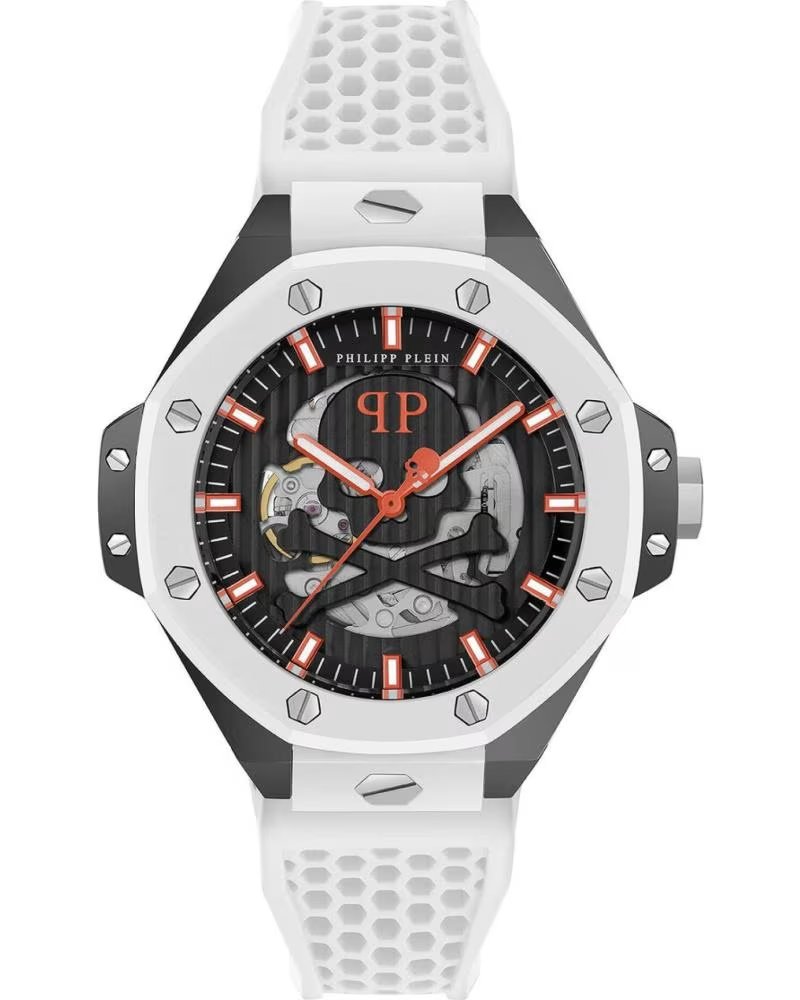PHILIPP PLEIN WATCH PWPFA0724 WHITE WITH BLACK DIAL AND RED ACCENTS BLANCO