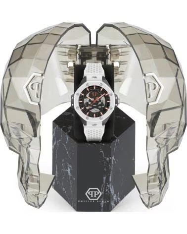 PHILIPP PLEIN WATCH PWPFA0724 WHITE WITH BLACK DIAL AND RED ACCENTS BLANCO