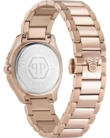 PHILIPP PLEIN UHR PWTAA0723 ROSÉGOLD MIT BESETZTER LÜNETTE ROSA