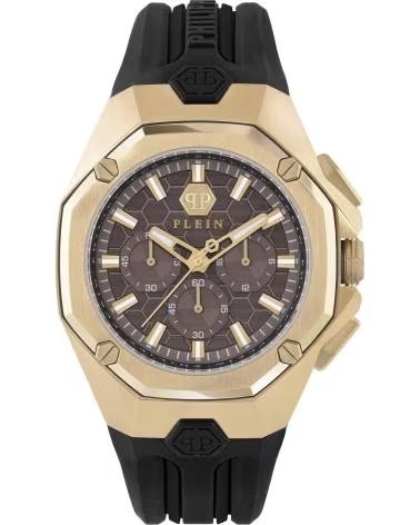 Início-PHILIPP-PLEIN-RELÓGIO PHILIPP PLEIN PWTBA0423 CRONÓGRAFO TOM DOURADO E PRETO-NEGRO