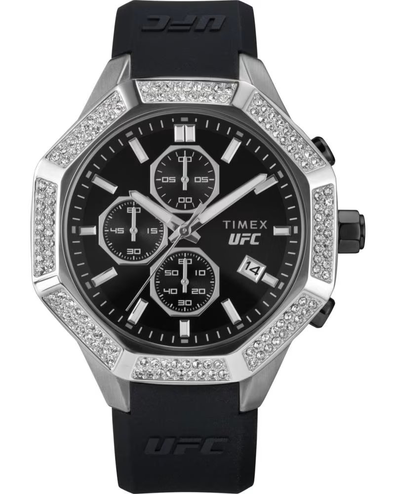RELÓGIO TIMEX TW2V99300 CRONÓGRAFO PULSEIRA PRETA NEGRO