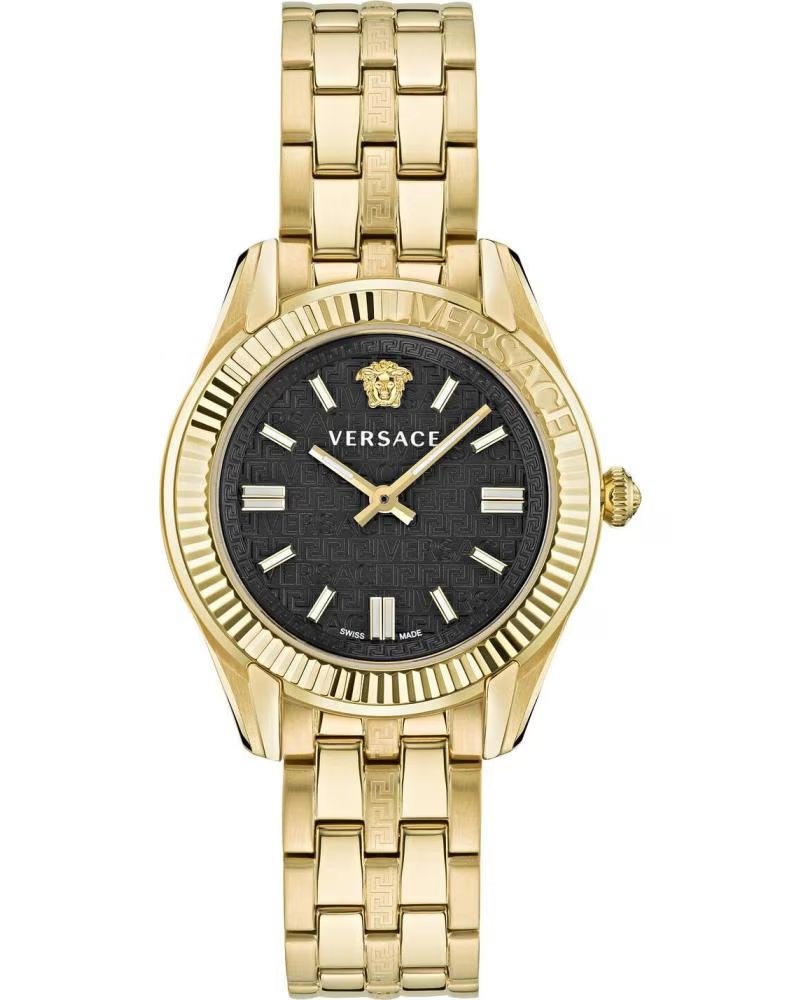 VERSACE VE6C00623 GOLDENE UHR MIT SCHWARZEM ZIFFERBLATT DORADO