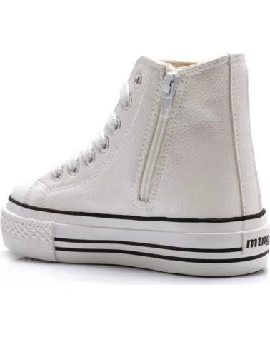 BASKETS HAUTES MTNG 81194, STYLE URBAIN EN TOILE BLANCHE BLANCO