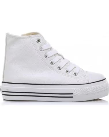 BASKETS HAUTES MTNG 81194, STYLE URBAIN EN TOILE BLANCHE BLANCO