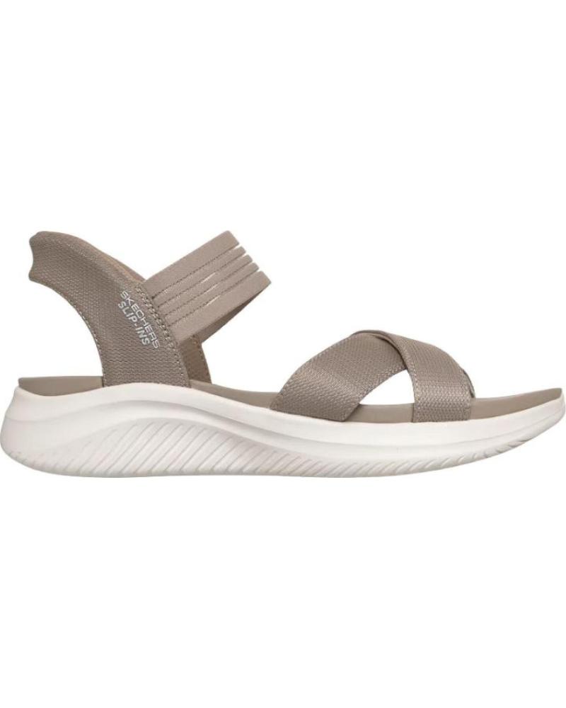 SKECHERS SANDALIA SLIP-INS ULTRA FLEX MARRóN