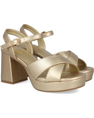 SANDALIAS DE FIESTA XTI 145288 CON TACÓN PLATAFORMA PARA MUJER ORO