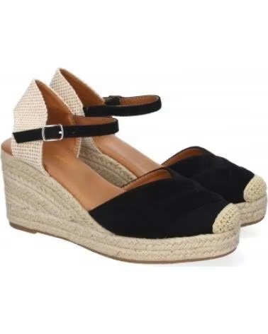 SPORT3PUNTO0 VR5-1519 WEDGE SANDALS WOMEN ANKLE STRAP BLACK VARIOS COLORES