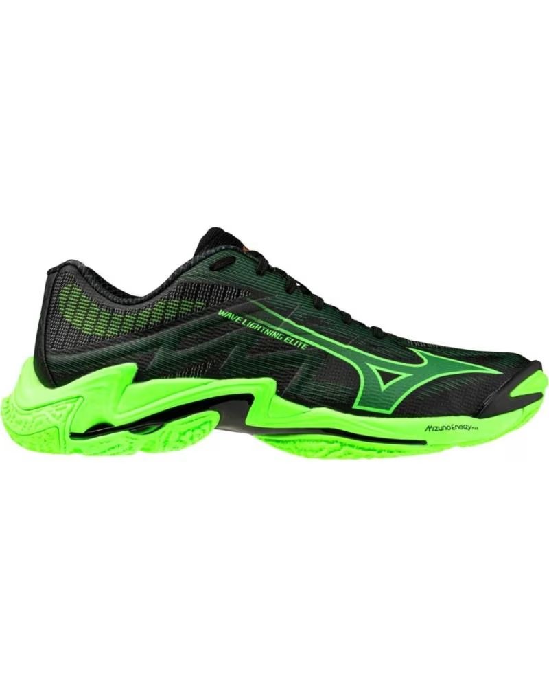 MIZUNO MIZUNO WAVE LIGHTNING ELITE BLACK AND FLUOR MEN´S SHOES NEGRO