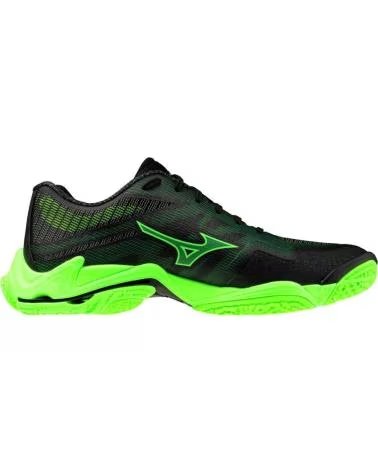 MIZUNO MIZUNO WAVE LIGHTNING ELITE BLACK AND FLUOR MEN´S SHOES NEGRO