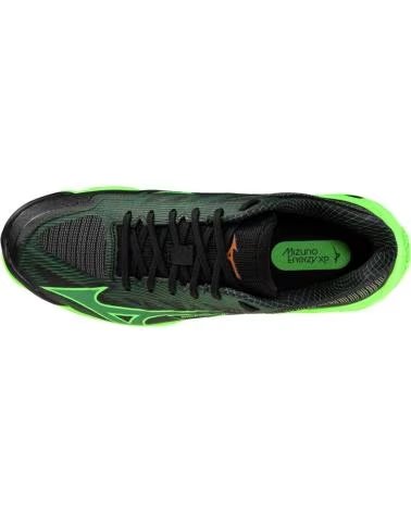 MIZUNO MIZUNO WAVE LIGHTNING ELITE BLACK AND FLUOR MEN´S SHOES NEGRO