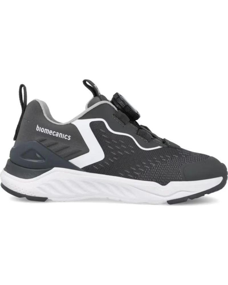 BIOMECANICS ZAPATILLAS NINO 251271-A054 GRIS OSCURO CON BLANCO CIERRE BO NEGRO
