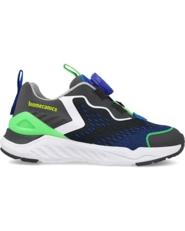 BIOMECANICS ZAPATILLAS NINO 251271-B090 NEGRO CON VERDE NEON Y AZUL CIER