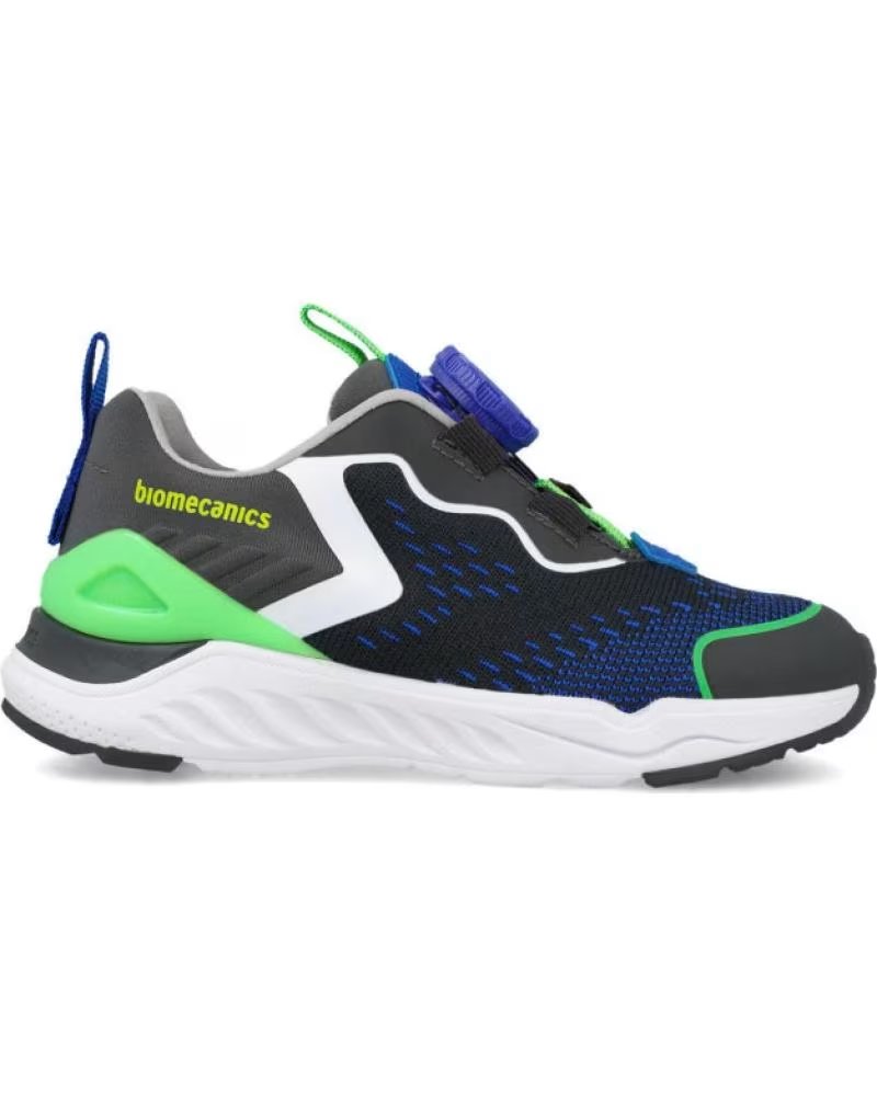 BIOMECANICS ZAPATILLAS NINO 251271-B090 NEGRO CON VERDE NEON Y AZUL CIER