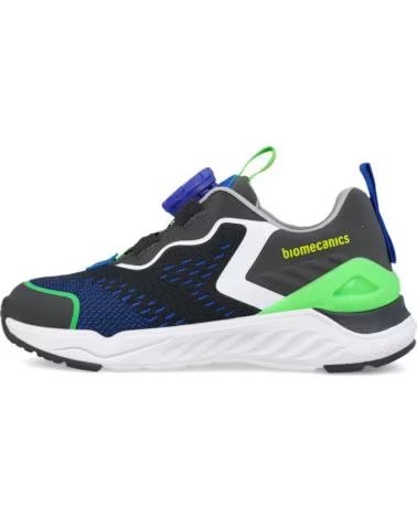 BIOMECANICS ZAPATILLAS NINO 251271-B090 NEGRO CON VERDE NEON Y AZUL CIER