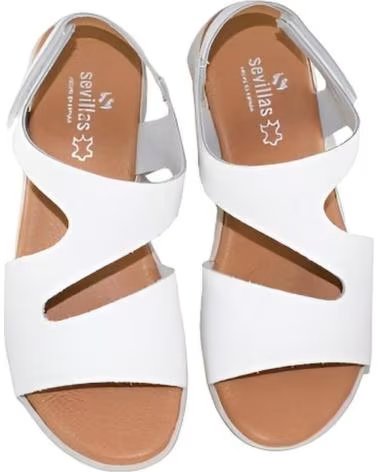 SEVILLAS SANDALIA CLASICA PIEL 384 BLANCO